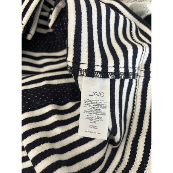 Women's Cabi Harbor Nautical Jacket in Navy Blue and White Stripes Size L - Picture 11 of 12